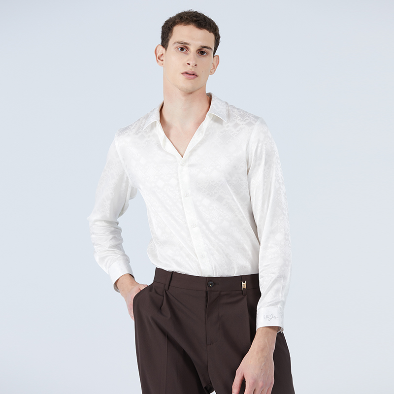 LIU·JOUOMO翻领长袖衬衫