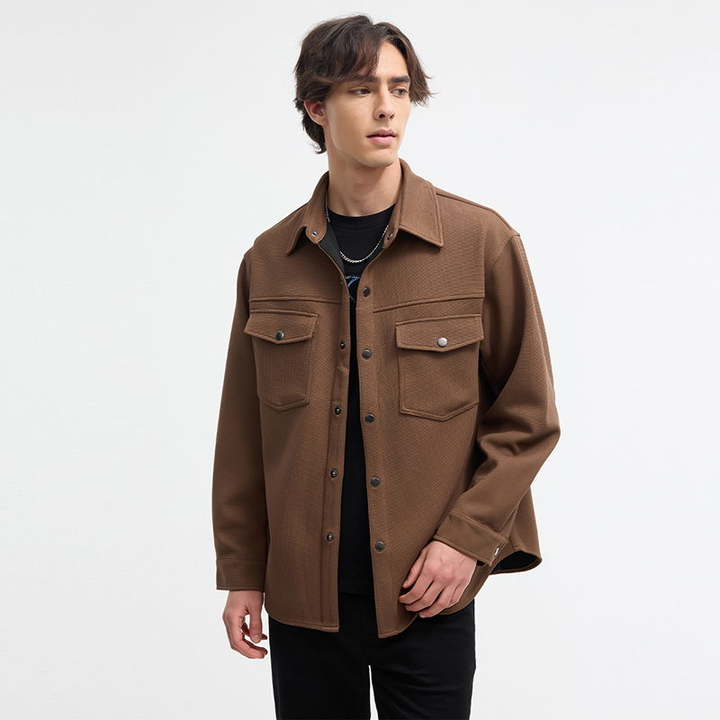 LIU·JO UOMO男士 春秋款休闲舒适微弹力翻领夹克外套上衣