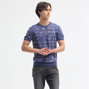 休闲舒适圆领棉质套头短袖 春夏款 T恤上衣 UOMO男士 LIU·JO