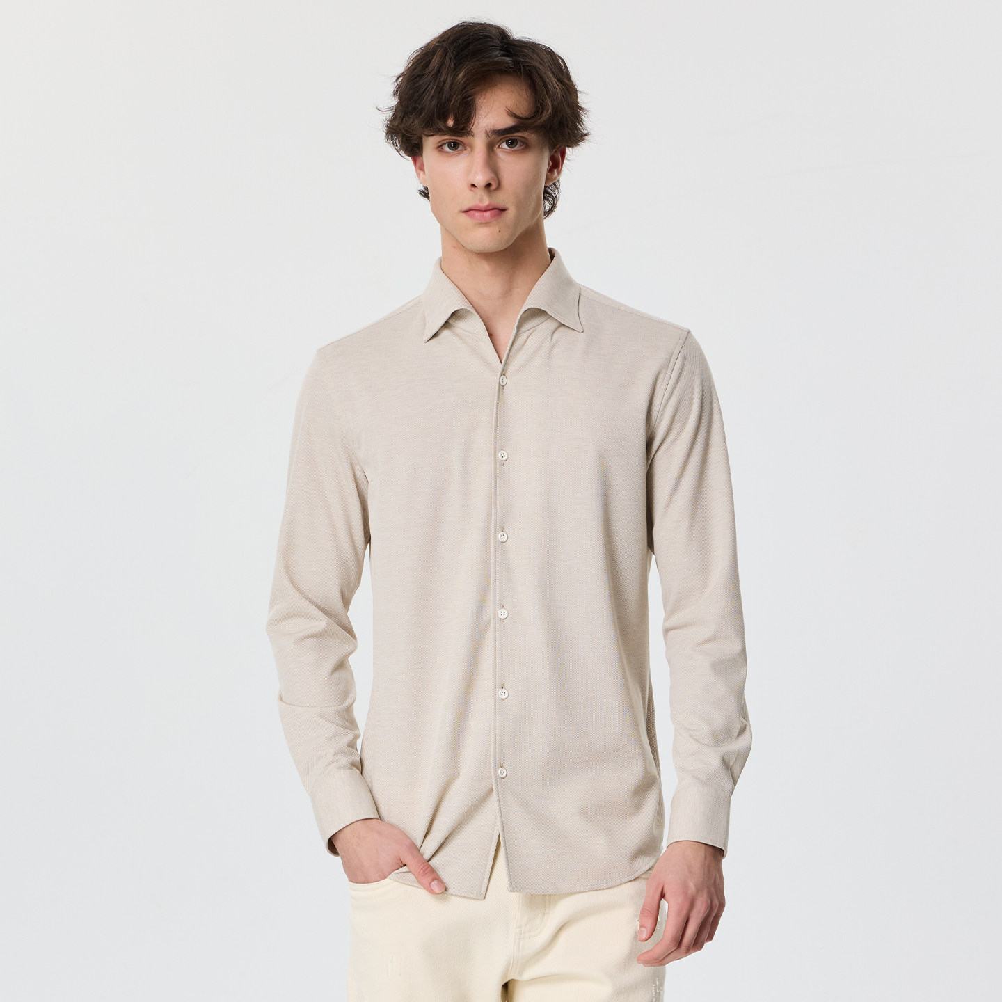 LIU·JO UOMO男士 秋季款商务休闲微弹力翻领长袖衬衫POLO衫上衣,男装,衬衫,淘宝优惠券,粉丝福利购,淘宝优惠卷