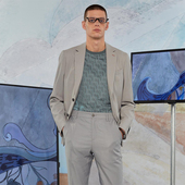 LIU·JO 09107225003 UOMO春秋绵羊毛平驳领西服简约休闲西装