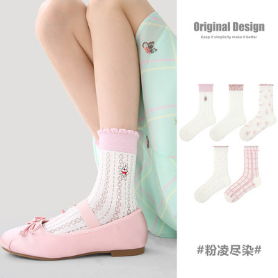 OriginalDesign小众设计女春夏季薄款短袜韩系百搭透气网眼卡丝袜