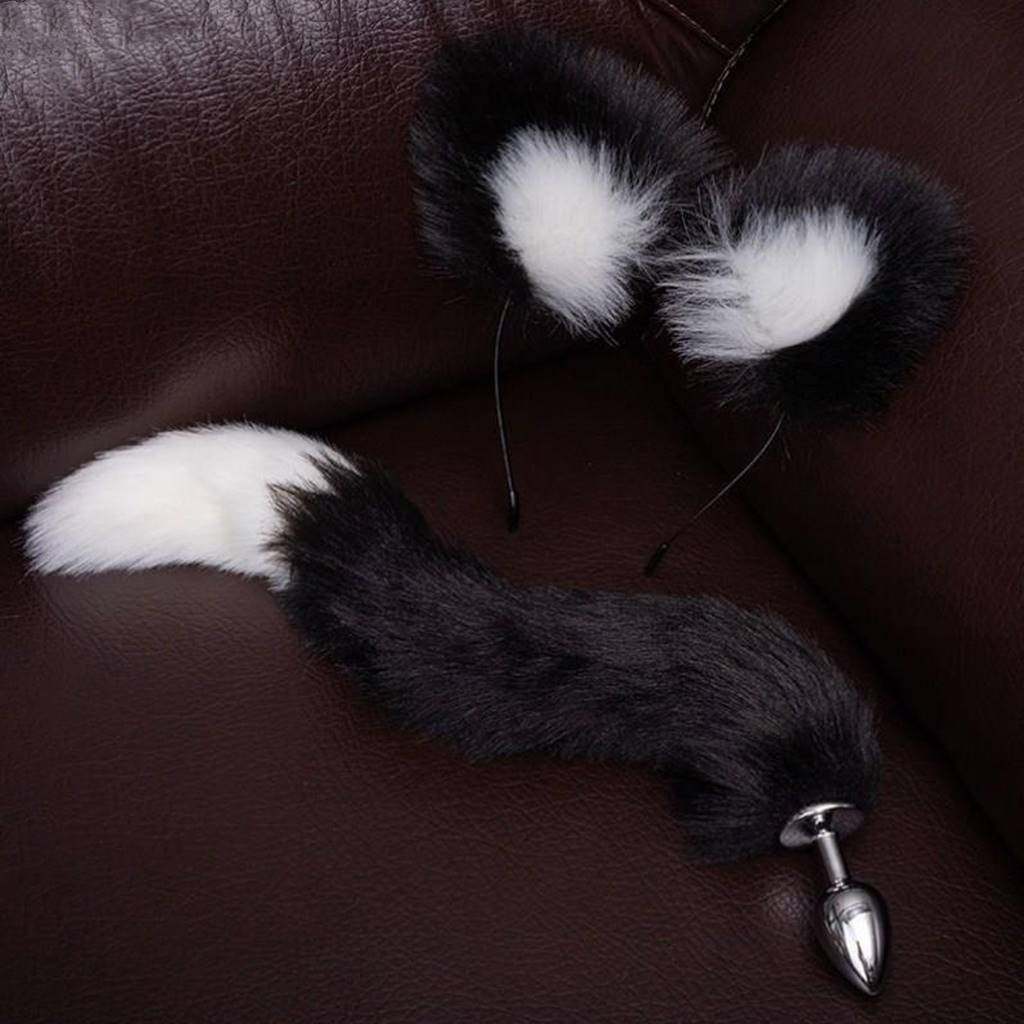 尾巴插件狐狸猫咪兔子七夕塞工具cos情铝女用品sm超大可拆卸男