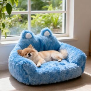 狗窝猫窝【新款可爱】小体犬专用沙发绒窝冬季秋季保暖半包围棉窝