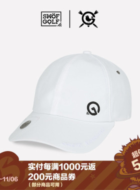 思沃福高尔夫白色轻薄透气棒球帽