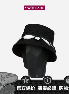 [明星同款]思沃福黑色REVE DAMOUR优雅帽子出行男女款遮阳渔夫帽
