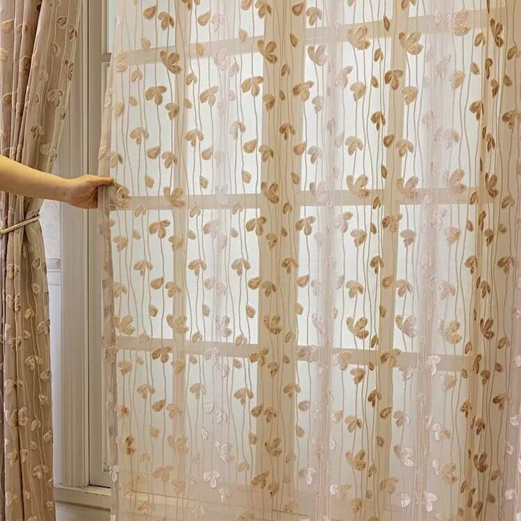 简约浮雕纱帘隔热防晒窗
