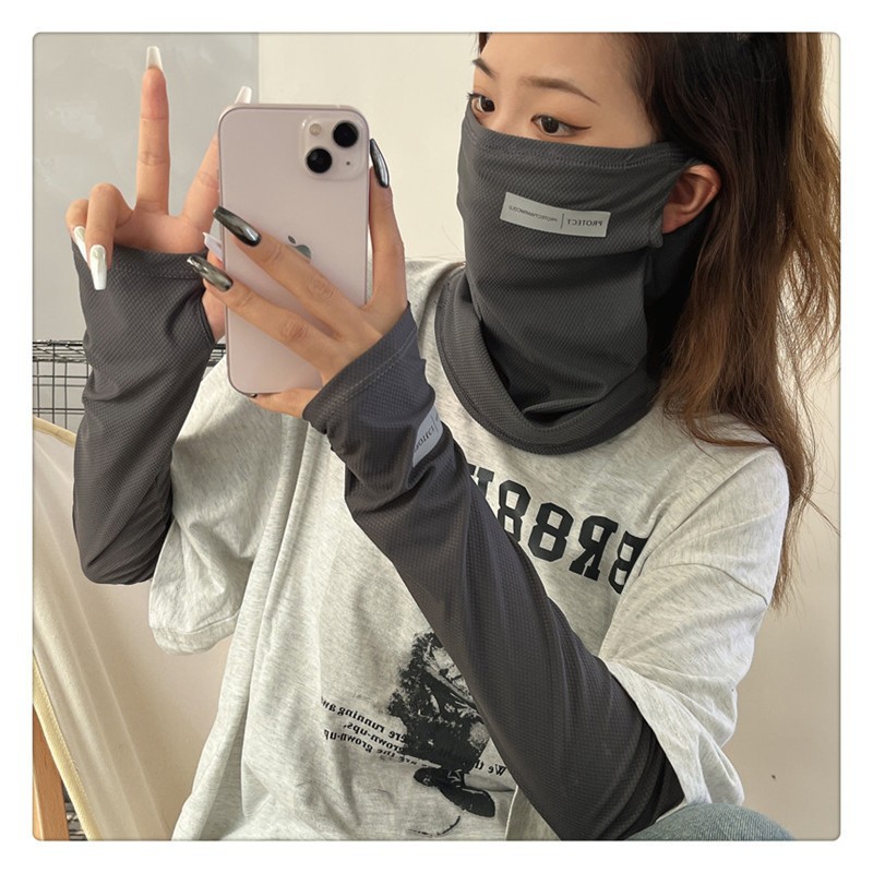 夏季防晒面罩韩版冰丝锦纶反光