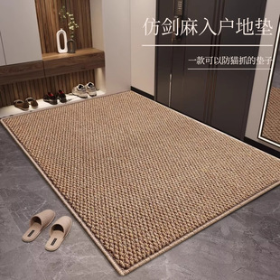 入户门地垫仿剑麻地毯门垫进门大门口入门玄关门外家用脚垫可裁剪
