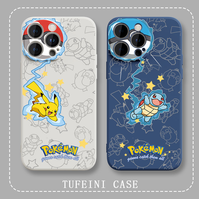 皮卡丘液态硅胶苹果手机壳情侣