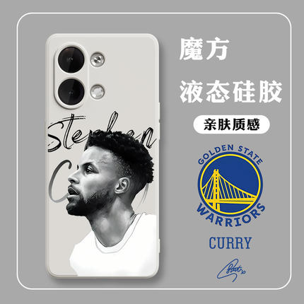 NBA库里oppoK10手机壳vivoS16适用neo7新款iqoo9勇士Reno9一加8T女7男8pro情侣10硅胶6液态9R创意X80篮球r17