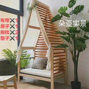 儿童影楼实景道具百天宝宝木凳子沙发儿童房间小T房子宝宝拍照道