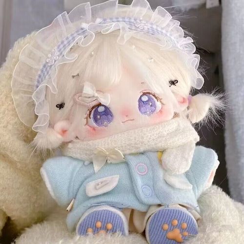 喃喃棉花娃娃20cm无属性男娃萌系可换衣服M毛绒公仔送女朋友手偶