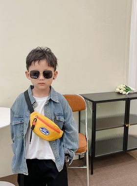 胸包男童帆布小宝宝外出包包帅气百搭时尚小童迷你运动潮童斜挎包