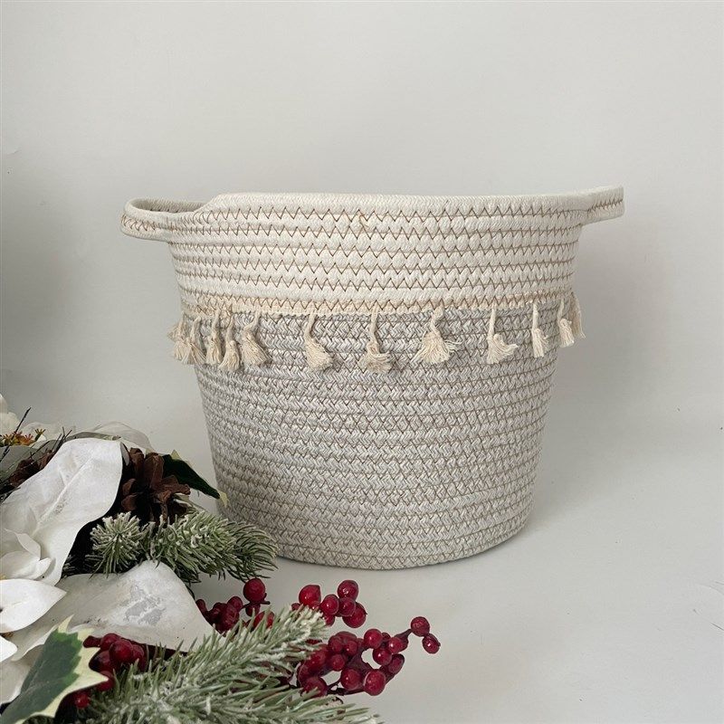 客厅棉线收纳篮杂物卧室换洗衣物玩具脏衣篓置物筐收纳桶盆栽花盆,收纳整理,收纳筐,淘宝优惠券,粉丝福利购,淘宝优惠卷