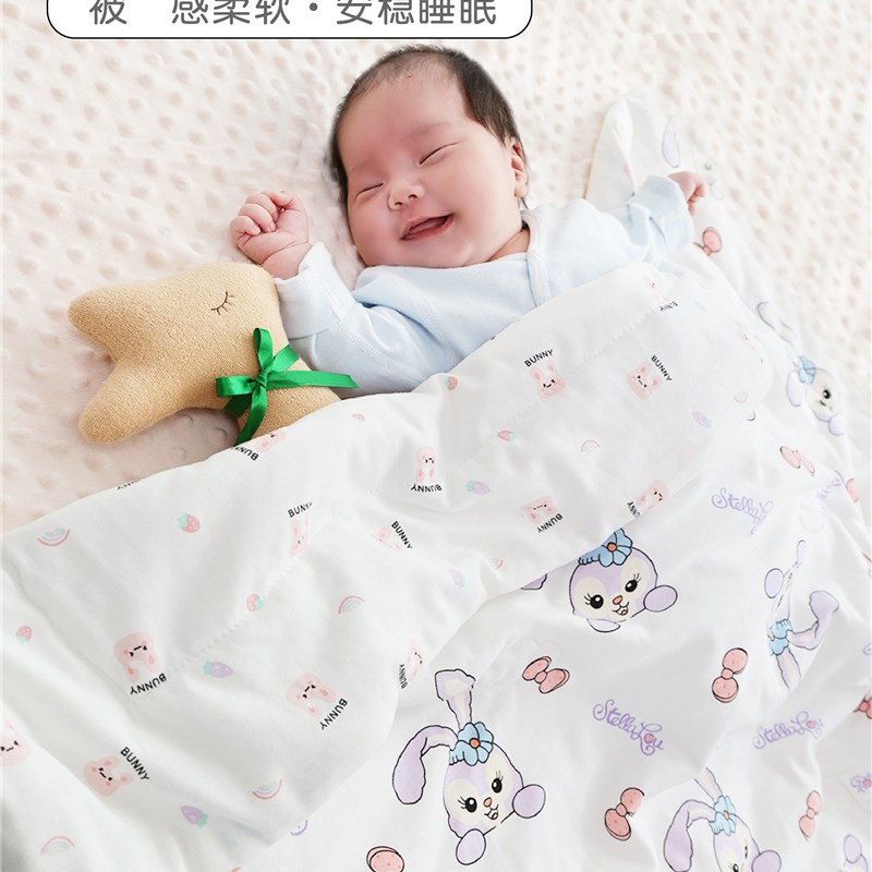 婴儿被子春秋盖被四季款幼儿园A类纯棉针织童被T夏凉被儿童空调被