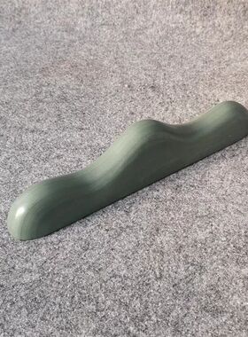 天然原石松花石笔架 匠人手造松花石笔山 松花石文镇笔搁文房四宝