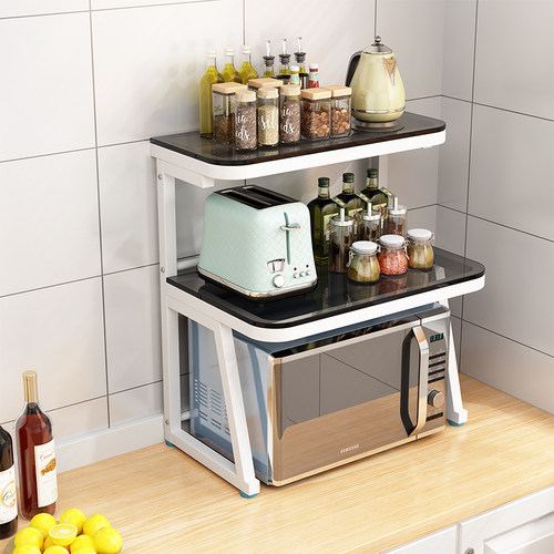 钢化玻璃厨房台面置物厨房置物架