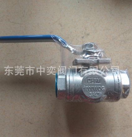 304不锈钢三通球阀T/L型球阀CF8M1000WOG2分3分4分6分1寸1.5寸2寸