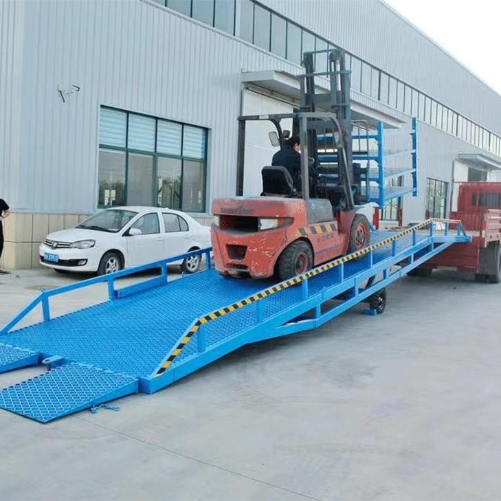 移动式登车桥AXQ载重6/810吨平物流装集箱叉车过桥液压/装卸升降