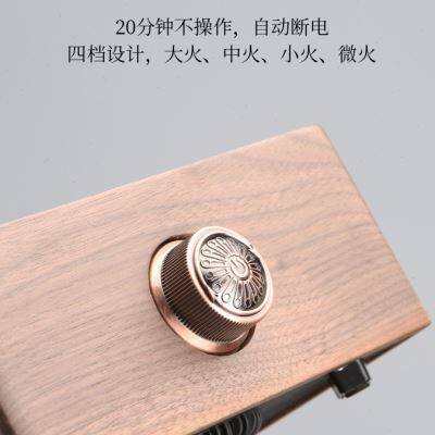 陶明堂胡桃木电陶炉煮茶器煮茶炉家用加厚玻璃茶水分离提梁壶围炉