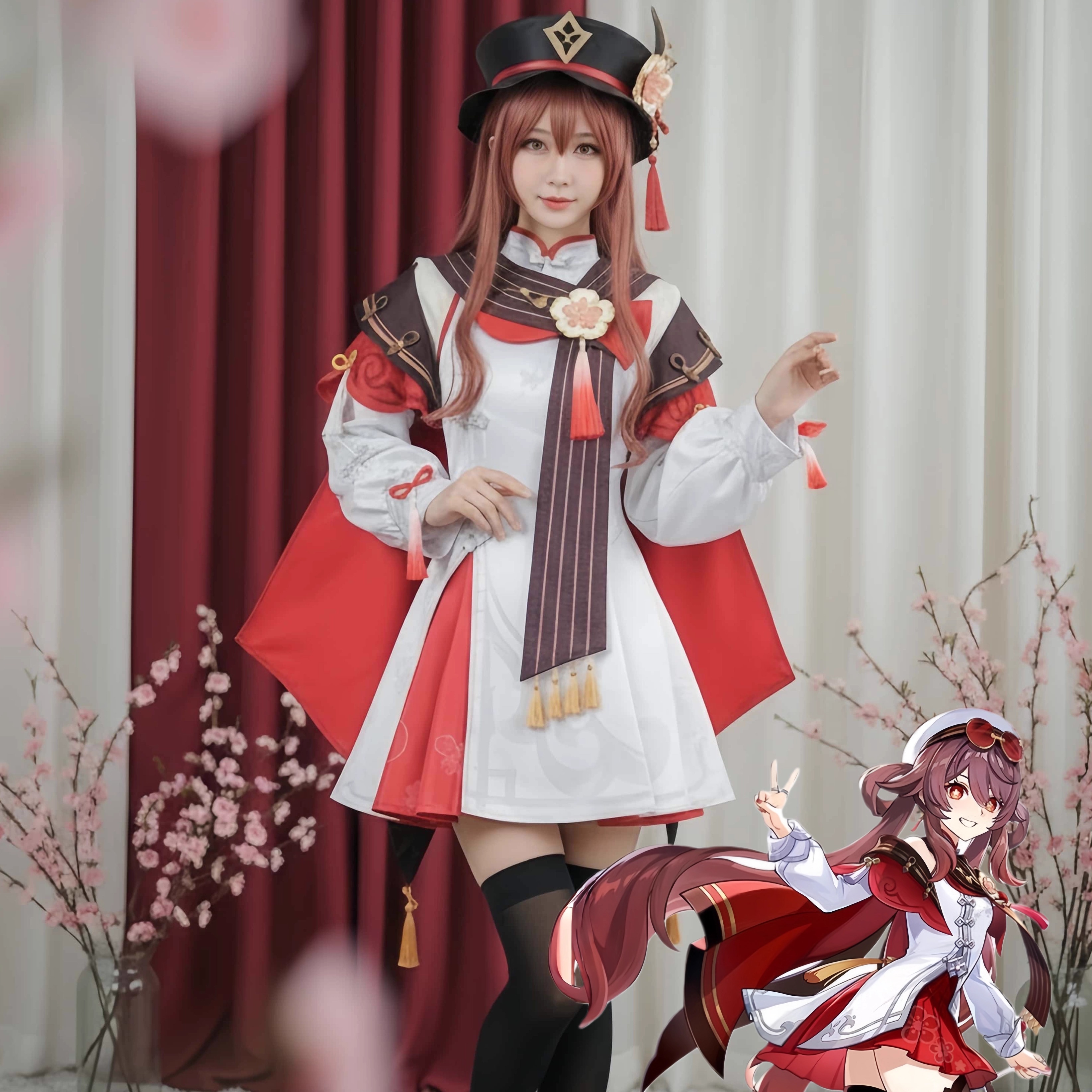 原神新春海灯节胡桃cos服