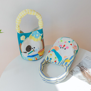 帆布手提包韩国包女水桶包学生可爱手拎布包上班杂物小拎包礼品袋