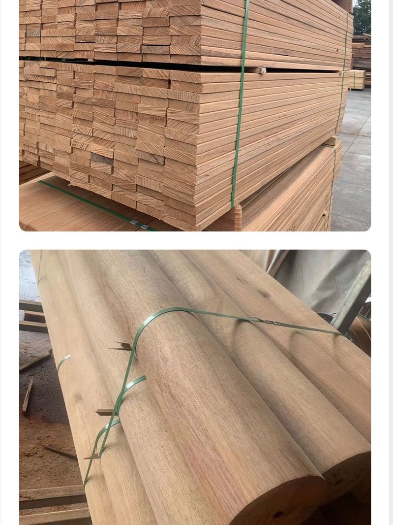 菠萝格户外防腐木板南美柚木地板游艇木露台庭院栈道室外墙板木方