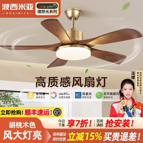 中古客厅吊扇灯法式餐厅风扇灯胡