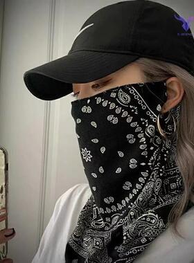 A 升级版 时尚腰果花防晒面罩围脖骑车旅游遮脸 2