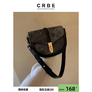 CR女包 暗夜陨石马鞍包包2023新款高级感小众复古休闲单肩斜挎包