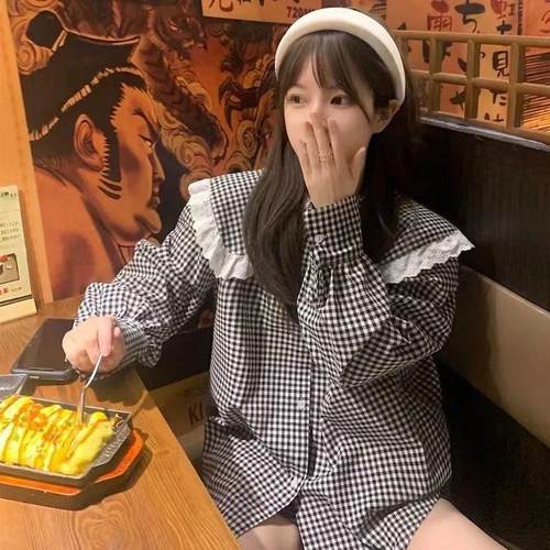 for shirt girl with collar tops chic large fat doll and