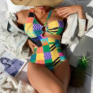 one swimsuit piece belly womens Swimsuit covering beach