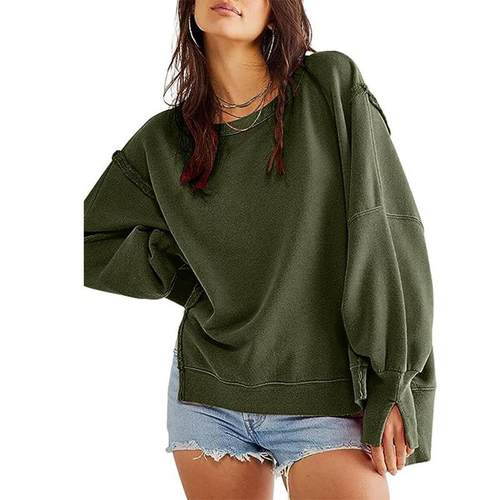 classic oversized hoodie loose fitting long sleeved sweater