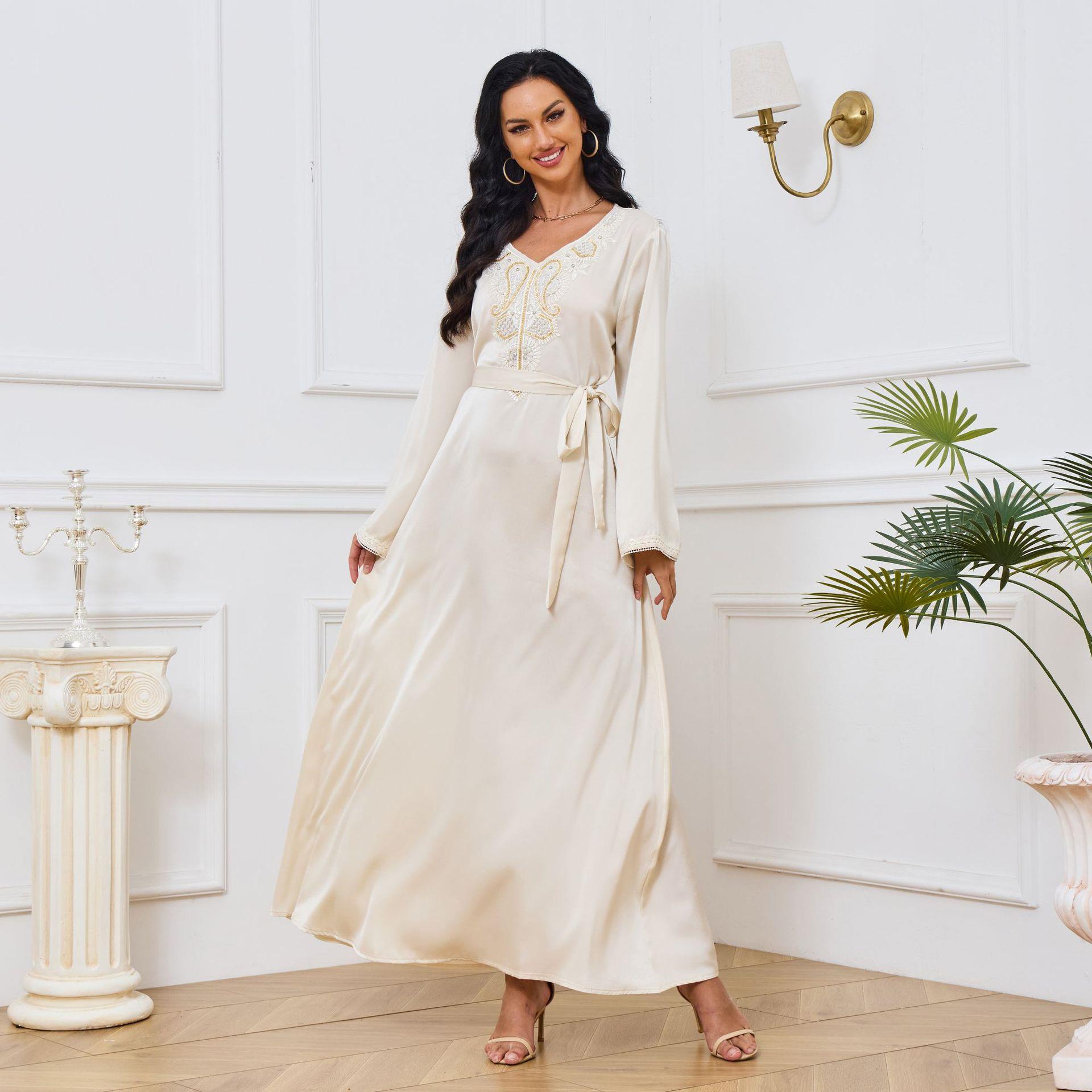 Women's beaded long gown slim fit dress