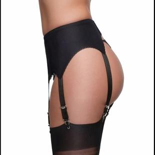 underwear high garter waist lace slip sexy adjustable non