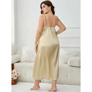 women imitation nightgown for silk fat Sling and ice