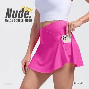 Women Tennis Skirt Running Yoga Clothes Culottes Yoga Waist