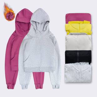 sports fleece sleeve sweater womens clothes yoga loose long