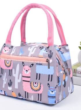 上班族带饭包铝箔手提饭袋兜加厚便当餐包小学生卡通可爱保温饭盒