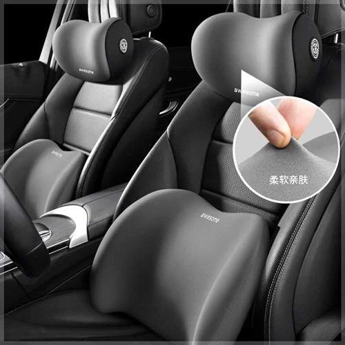 汽车头枕车用靠枕车内驾驶座椅记忆棉护腰靠车载一对车枕头护颈枕