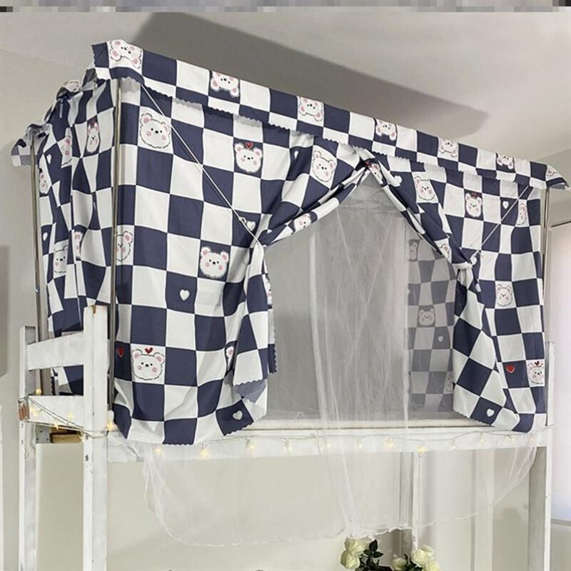 床连子帘布下铺宿舍床帘少女风挂布床帘上铺女生拉帘遮挡布遮光