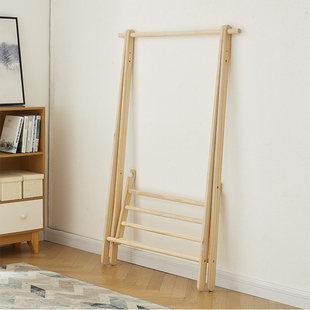 实木衣帽架落地挂衣架家用简易衣服架多功能置物架晾衣架隔夜衣架