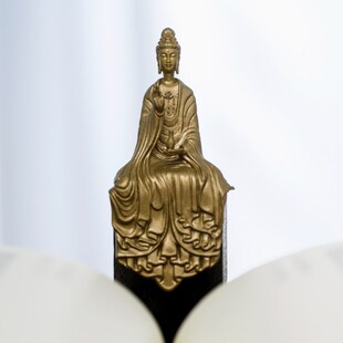 西方三圣坐像神像纯黄铜观世音菩萨观音佛像麦积山石窟家居装饰品