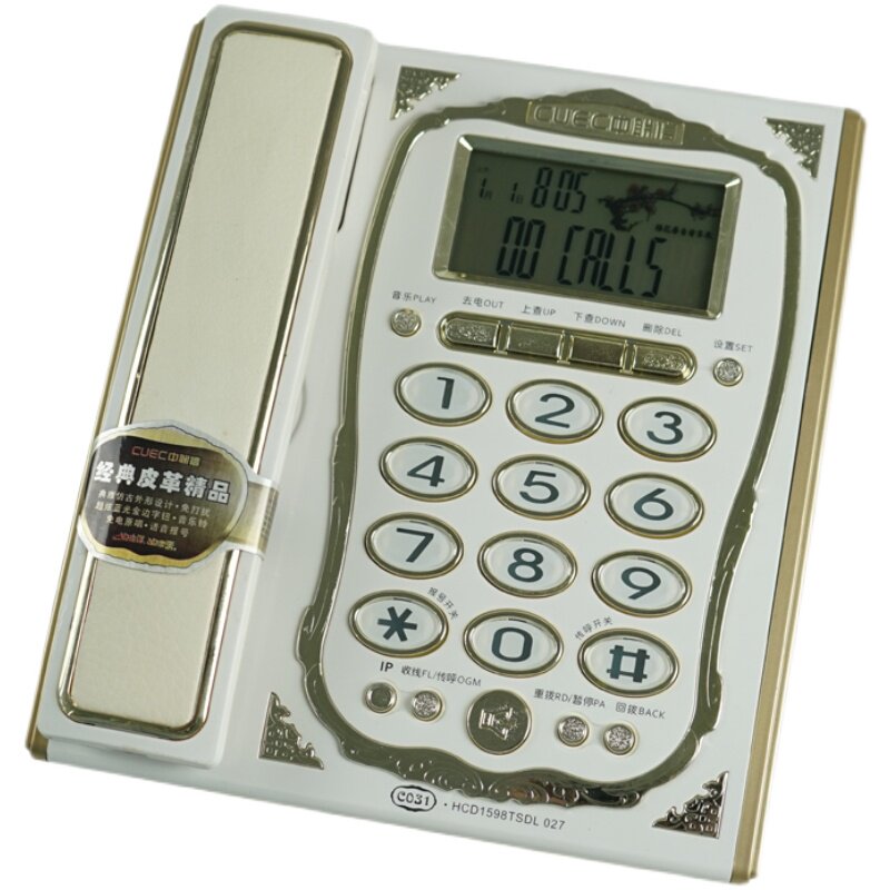 高档有绳显示电话机商务办公家用有线坐式固定座机来电报号双接口