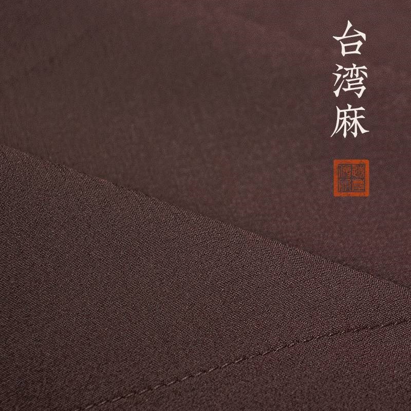 新款远尘僧服台麻广袖海青男女僧人居士服姜黄色宽袖海清僧衣不透