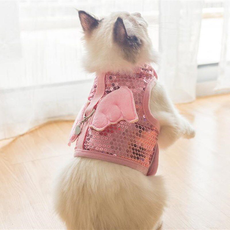 猫狗胸背带牵引绳防逃脱可调节背心式遛狗链泰迪雪纳瑞中小型犬