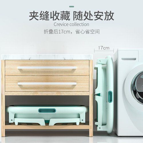 婴儿洗澡盆儿童洗澡桶宝宝沐浴桶家用大号折叠坐躺小孩泡澡游泳桶