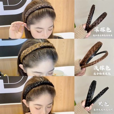 韩式头箍麻花辫假发发箍一宽一细百搭编织头饰