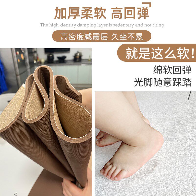仿木纹皮革阳台地垫防水防晒免洗可擦洗休闲区布置专用满铺地毯